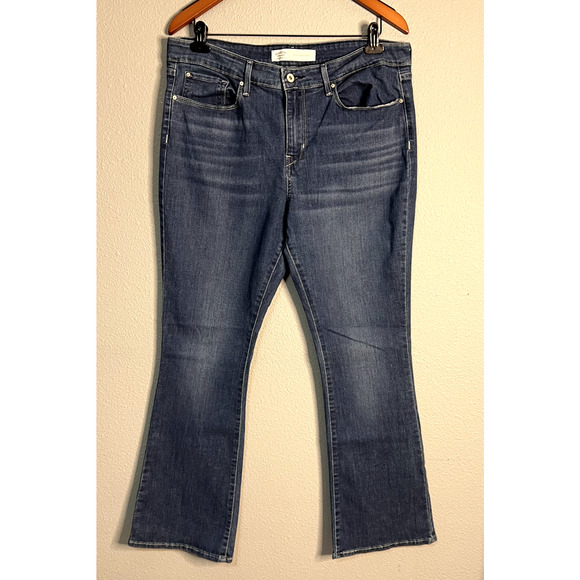 Lee Womens Mid Rise Bootcut‎ Regular Fit Denim Blue Jeans Size 16M Casual Staple - Picture 1 of 12